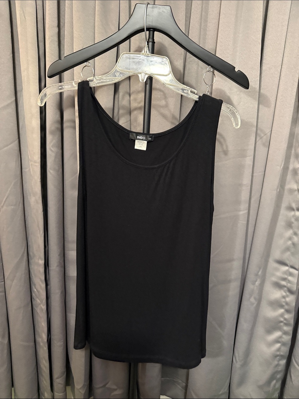 Ing Black Scoop Neck Tank Top